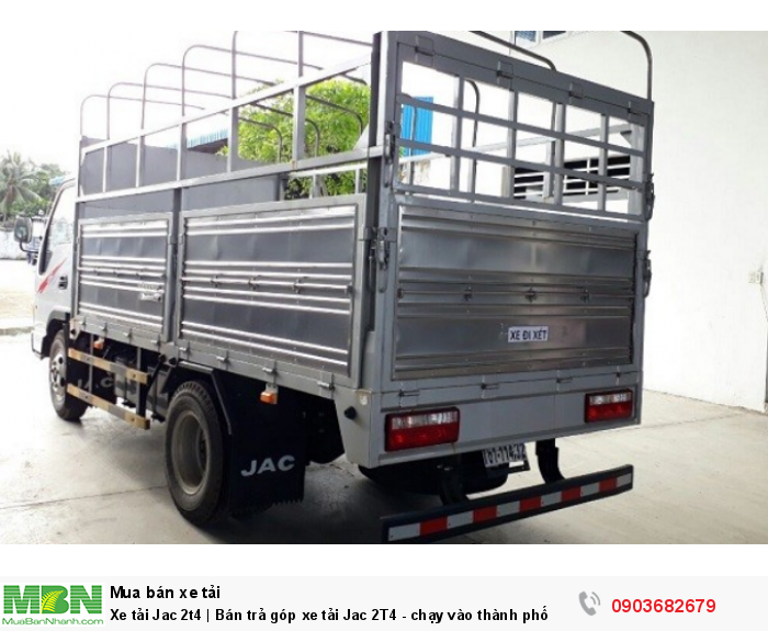 Xe tải Jac 2t4 | Bán trả góp xe tải Jac 2T4 - chạy vào thành phố