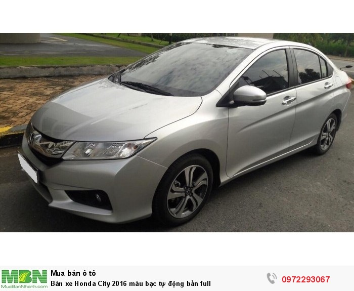Bán xe Honda City 2016 màu bạc tự động bản full