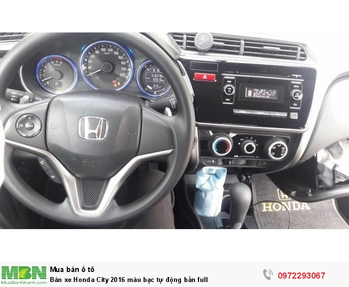 Bán xe Honda City 2016 màu bạc tự động bản full