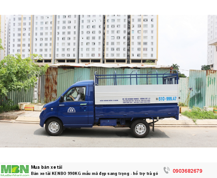 Bán xe tải KENBO 990KG mẫu mã đẹp sang trọng - hỗ trợ trả góp