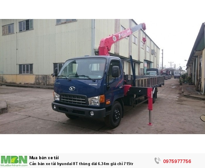 Cần bán xe tải hyundai 8T thùng dài 6.34m giá chỉ 715tr