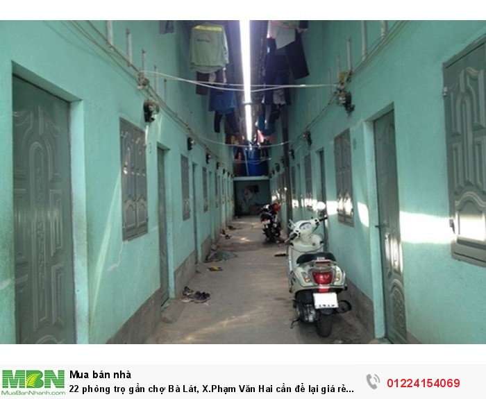 22 phòng trọ gần chợ Bà Lát, X.Phạm Văn Hai cần để lại giá rẻ 350m2