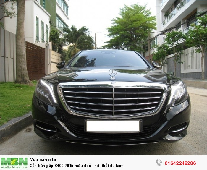Cần bán gắp S400 2015 màu đen , nội thất da kem