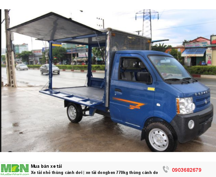 Xe tải nhỏ thùng cánh dơi | xe tải dongben 770kg thùng cánh dơi chạy trong thành phố