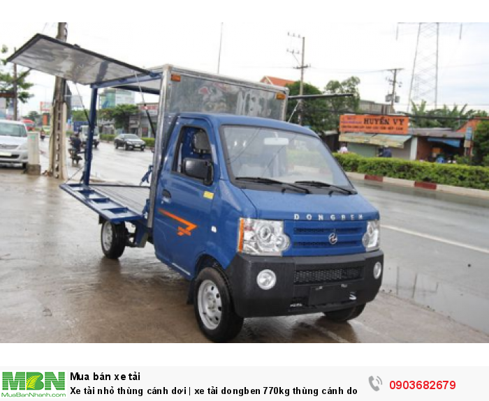 Xe tải nhỏ thùng cánh dơi | xe tải dongben 770kg thùng cánh dơi chạy trong thành phố