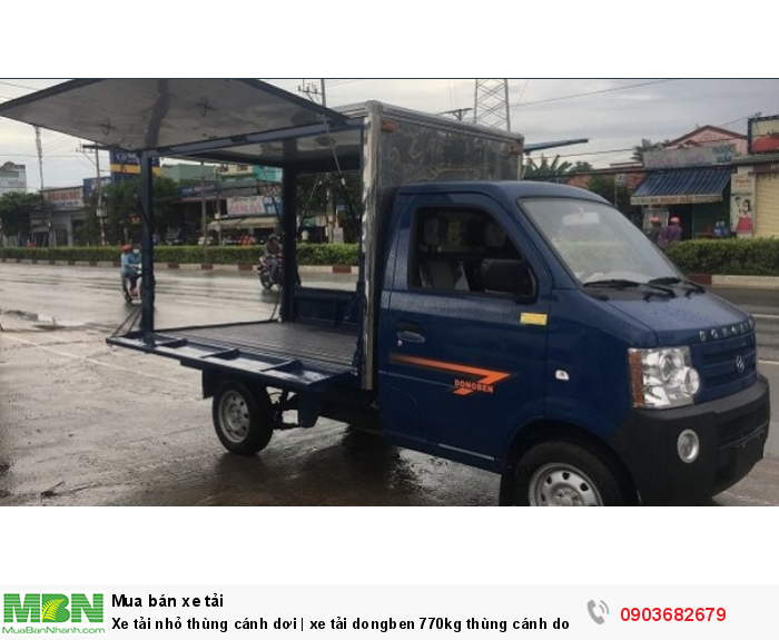 Xe tải nhỏ thùng cánh dơi | xe tải dongben 770kg thùng cánh dơi chạy trong thành phố