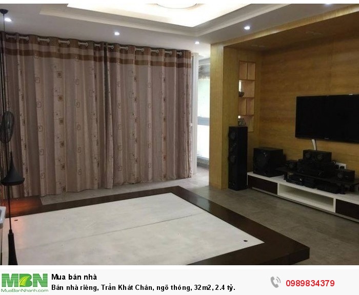 Bán nhà riêng, Trần Khát Chân, ngõ thông, 32m2