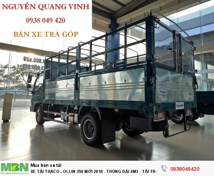 Xe tải Thaco Ollin490 - Động cơ Isuzu - Thùng 4m4 - Tải trọng 2 tấn