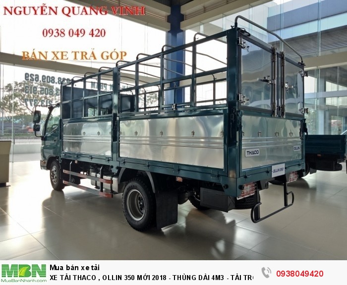 Xe tải Thaco Ollin490 - Động cơ Isuzu - Thùng 4m4 - Tải trọng 2 tấn