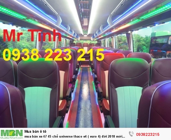 Mua bán xe 47 45 chỗ Universe Thaco e4 ( Euro 4) đời 2018 mới nhất ở sài gòn