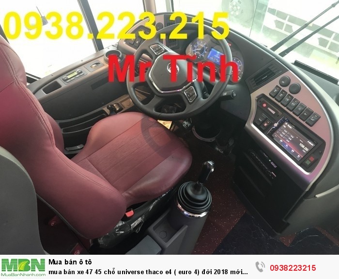 Mua bán xe 47 45 chỗ Universe Thaco e4 ( Euro 4) đời 2018 mới nhất ở sài gòn