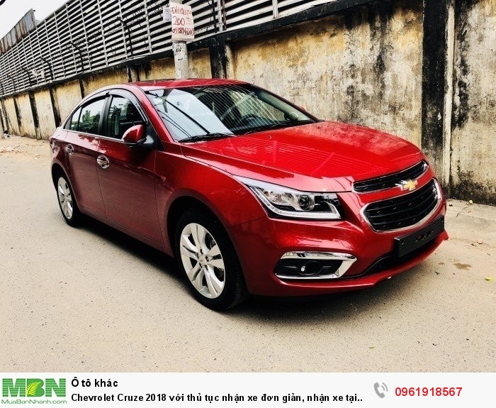 Chevrolet Cruze 2018 với thủ tục nhận xe đơn giản, nhận xe tại nhà