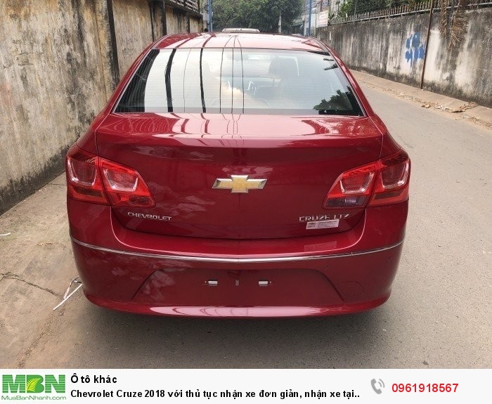 Chevrolet Cruze 2018 với thủ tục nhận xe đơn giản, nhận xe tại nhà