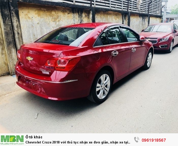 Chevrolet Cruze 2018 với thủ tục nhận xe đơn giản, nhận xe tại nhà