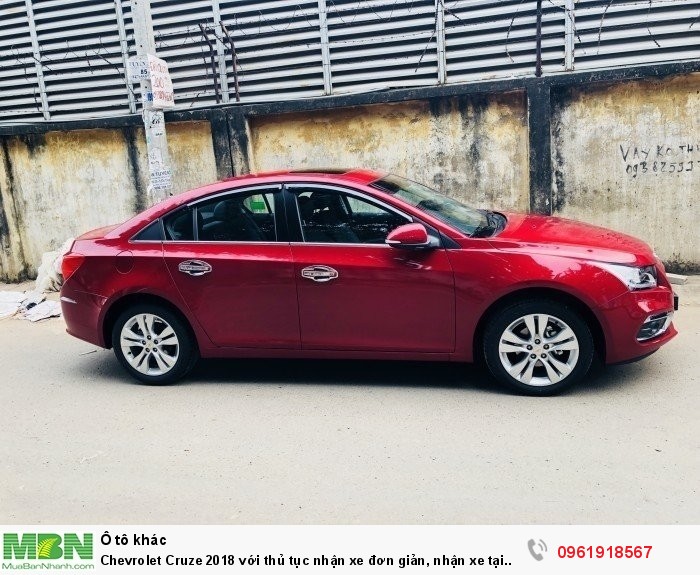 Chevrolet Cruze 2018 với thủ tục nhận xe đơn giản, nhận xe tại nhà