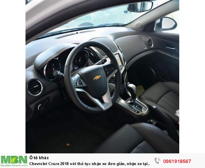 Chevrolet Cruze 2018 với thủ tục nhận xe đơn giản, nhận xe tại nhà
