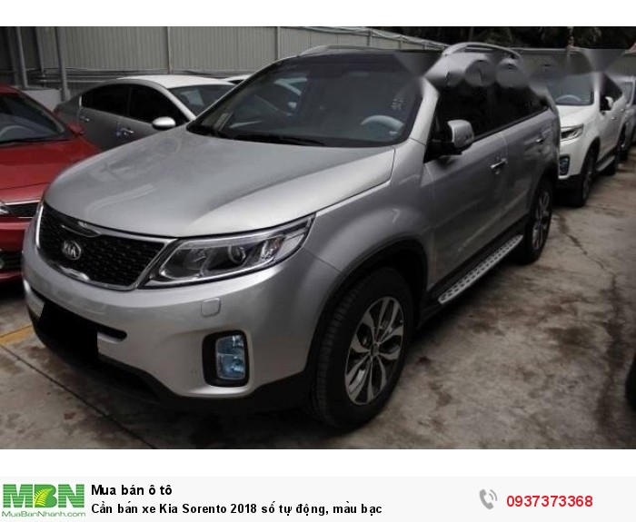 Cần bán xe Kia Sorento 2018 số tự động, màu bạc