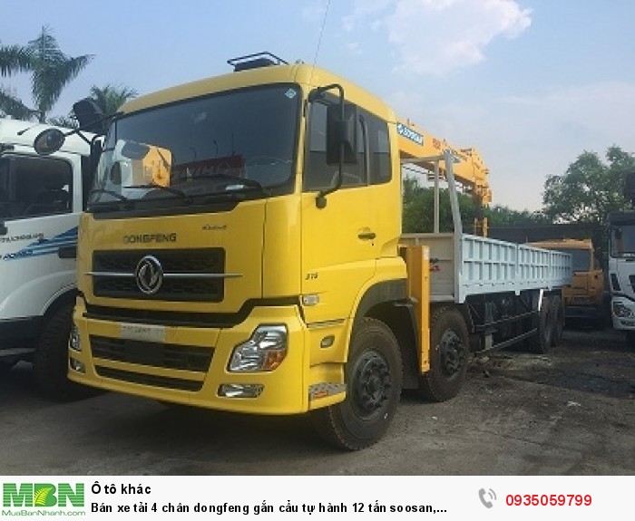 Bán xe tải 4 chân dongfeng gắn cẩu tự hành 12 tấn soosan, unic,... 2017 - 2018