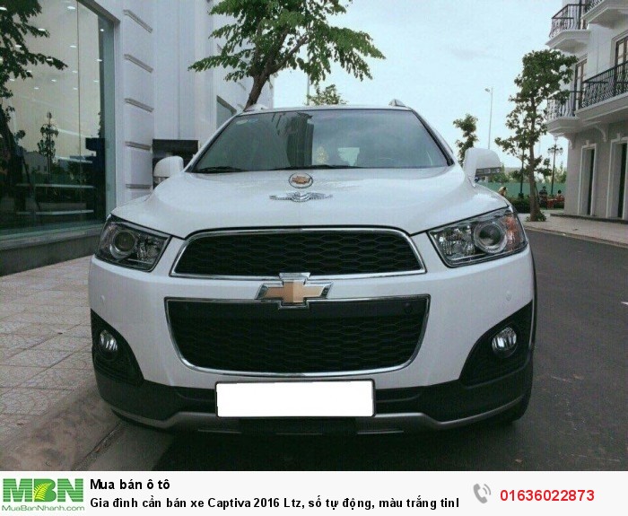 Gia đình cần bán xe Captiva 2016 Ltz, số tự động, màu trắng tinh đẹp tuyệt vời