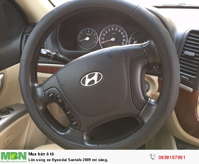 Lên sóng xe Hyundai Santafe 2009 mt xăng,