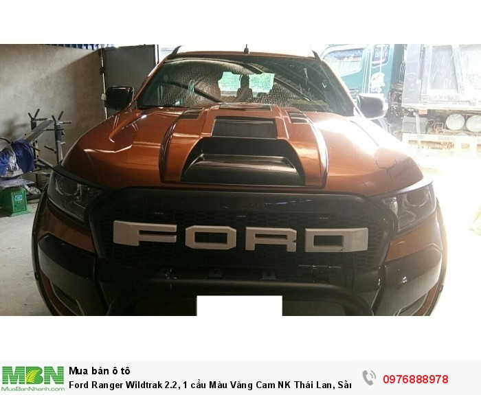 Ford Ranger Wildtrak 2.2, 1 cầu Màu Vàng Cam NK Thái Lan, Sản xuất 2016