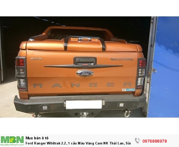 Ford Ranger Wildtrak 2.2, 1 cầu Màu Vàng Cam NK Thái Lan, Sản xuất 2016