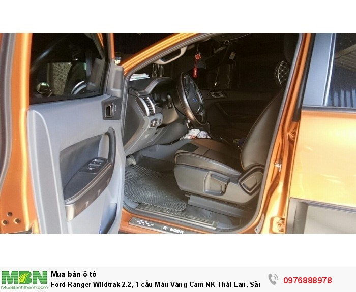 Ford Ranger Wildtrak 2.2, 1 cầu Màu Vàng Cam NK Thái Lan, Sản xuất 2016