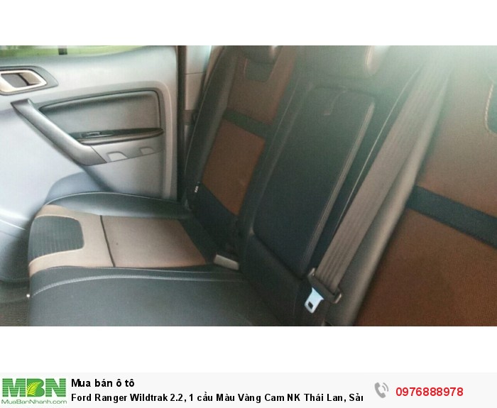 Ford Ranger Wildtrak 2.2, 1 cầu Màu Vàng Cam NK Thái Lan, Sản xuất 2016