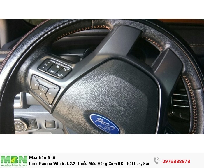 Ford Ranger Wildtrak 2.2, 1 cầu Màu Vàng Cam NK Thái Lan, Sản xuất 2016