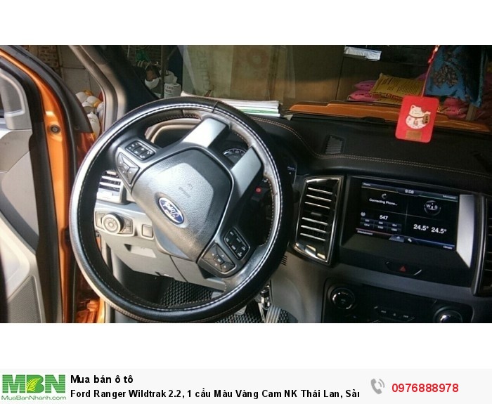 Ford Ranger Wildtrak 2.2, 1 cầu Màu Vàng Cam NK Thái Lan, Sản xuất 2016