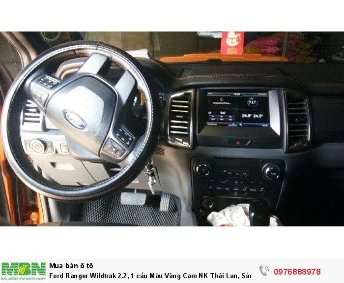 Ford Ranger Wildtrak 2.2, 1 cầu Màu Vàng Cam NK Thái Lan, Sản xuất 2016