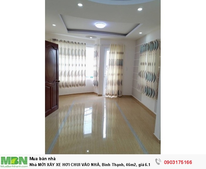 Nhà Mới Xây Xe Hơi Chui Vào Nhà, Bình Thạnh, 46m2