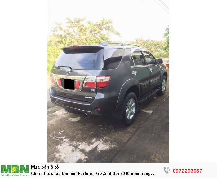 Chính thức rao bán em Fortuner G 2.5mt đời 2010 màu nòng súng