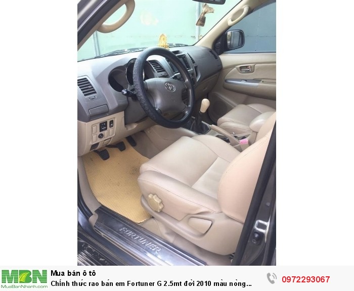 Chính thức rao bán em Fortuner G 2.5mt đời 2010 màu nòng súng