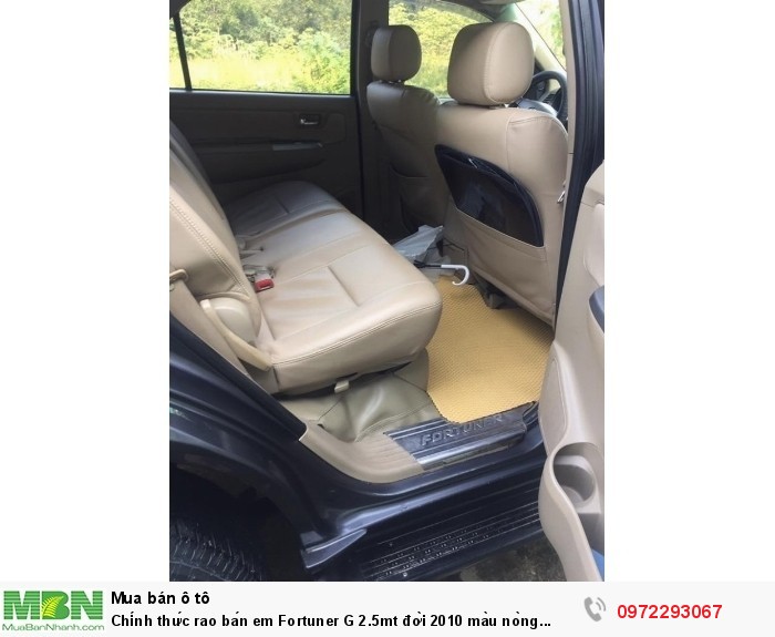 Chính thức rao bán em Fortuner G 2.5mt đời 2010 màu nòng súng