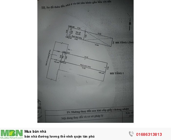 Bán Nhà Đường Lương Thế Vinh Quận Tân Phú