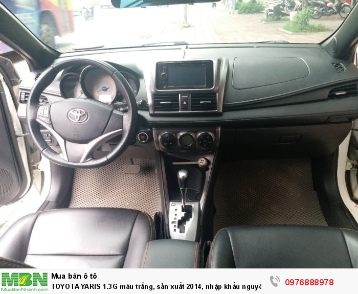 TOYOTA YARIS 1.3G màu trắng, sản xuất 2014, nhập khẩu nguyên chiếc Thái Lan