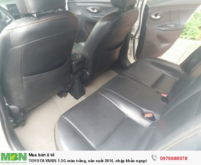 TOYOTA YARIS 1.3G màu trắng, sản xuất 2014, nhập khẩu nguyên chiếc Thái Lan