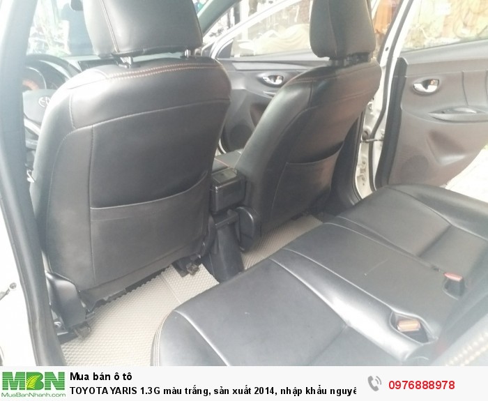 TOYOTA YARIS 1.3G màu trắng, sản xuất 2014, nhập khẩu nguyên chiếc Thái Lan