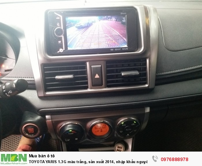 TOYOTA YARIS 1.3G màu trắng, sản xuất 2014, nhập khẩu nguyên chiếc Thái Lan
