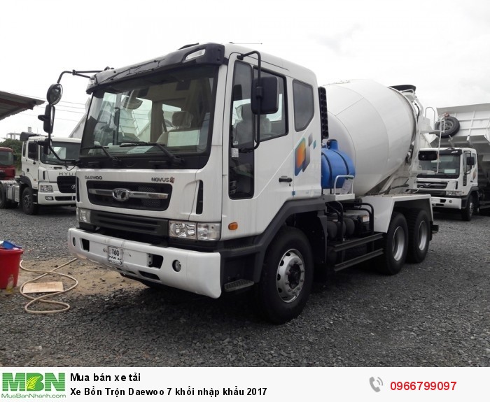 Xe Bồn Trộn Daewoo 7 khối nhập khẩu 2017