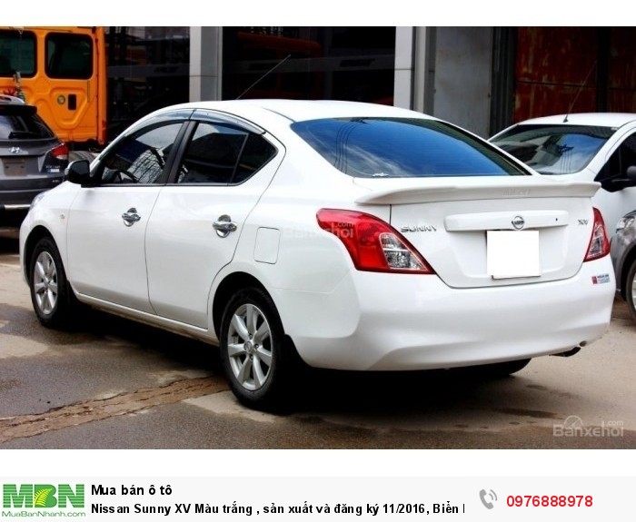 Nissan Sunny XV Màu trắng , sản xuất và đăng ký 11/2016, Biển Hà Nội