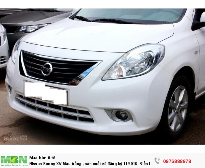 Nissan Sunny XV Màu trắng , sản xuất và đăng ký 11/2016, Biển Hà Nội