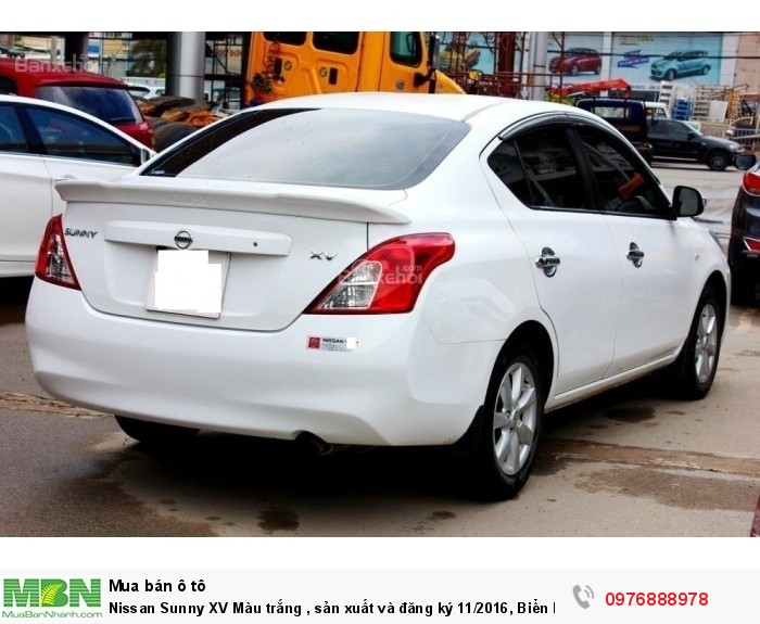 Nissan Sunny XV Màu trắng , sản xuất và đăng ký 11/2016, Biển Hà Nội