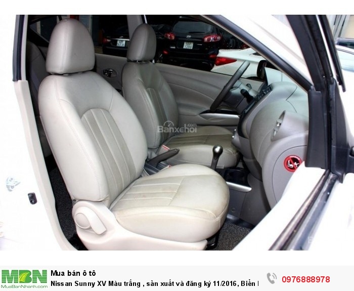 Nissan Sunny XV Màu trắng , sản xuất và đăng ký 11/2016, Biển Hà Nội