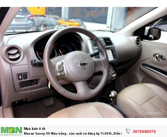Nissan Sunny XV Màu trắng , sản xuất và đăng ký 11/2016, Biển Hà Nội