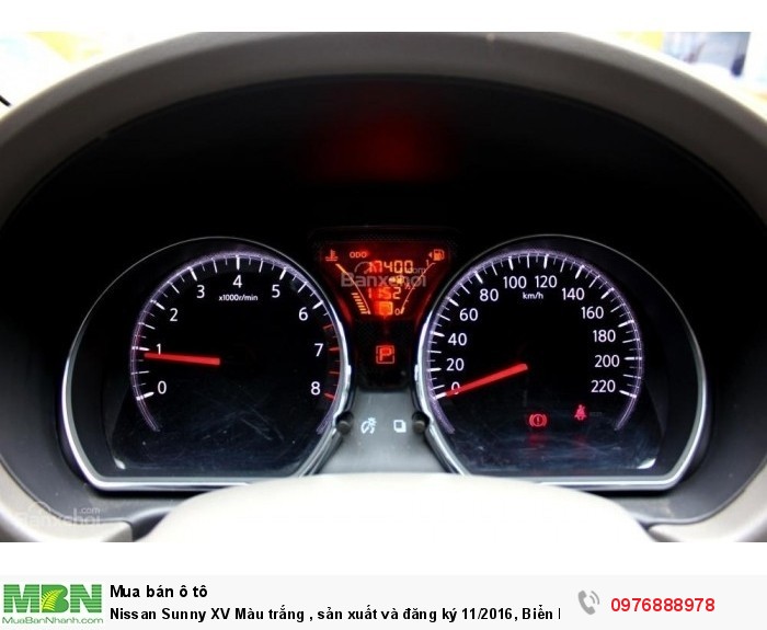Nissan Sunny XV Màu trắng , sản xuất và đăng ký 11/2016, Biển Hà Nội
