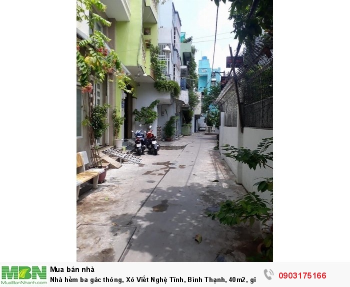 Nhà hẻm ba gác thông, Xô Viết Nghệ Tĩnh, Bình Thạnh, 40m2