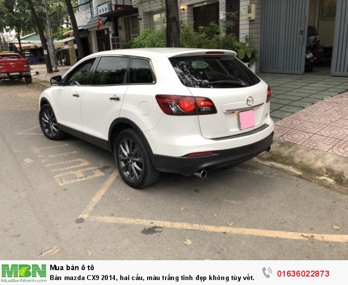 Bán mazda CX9 2014, hai cầu, màu trắng tinh đẹp không tùy vết.