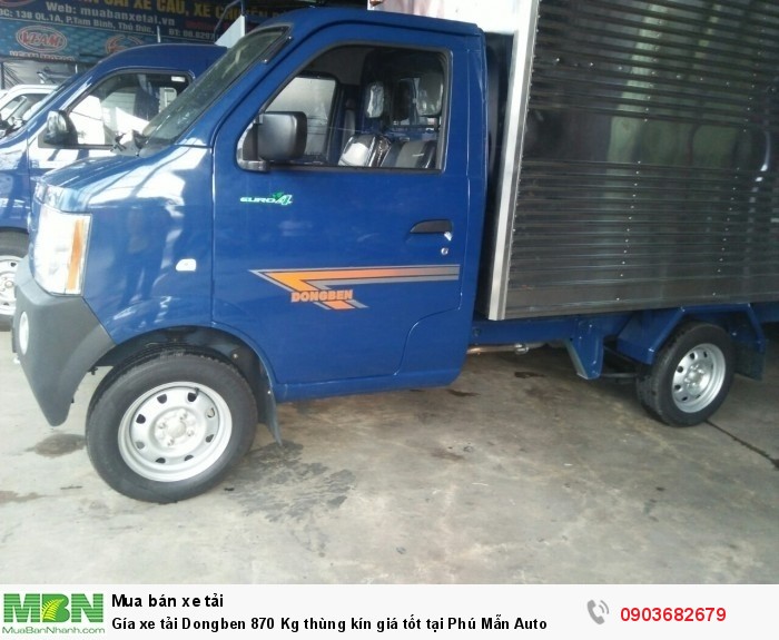 Gía xe tải Dongben 870 Kg thùng kín giá tốt tại Phú Mẫn Auto